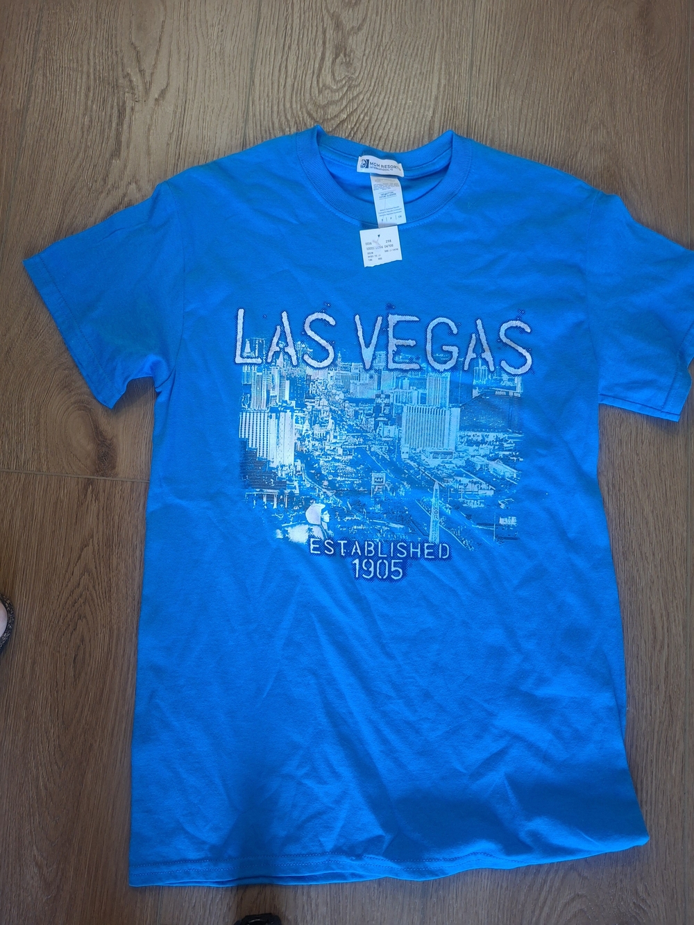 Las Vegas Mgm Graphic Tee - Mens Small Blue